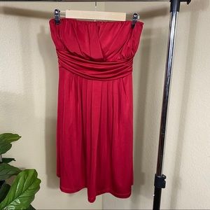 Guess brand strapless red dress